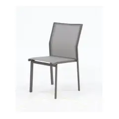 Sedia Como Brown In Alluminio Salmar