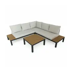 Salotto Vieste Lounge Angolare Antracite In Alluminio Salmar