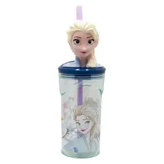 Bicchiere con Cannuccia 3D Ecozen Frozen 2 360 ml