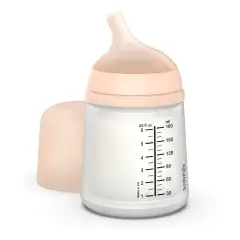 Biberon Zero Zero con Tettarella In Silicone Anticolica Flusso Lento (S) 180 ml Fair