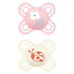 Mam Perfect Start Succhietto Silicone 0-2m, 2pezzi Bimba