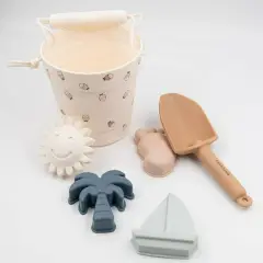 Bamboom Set Spiaggia Morbido Secchiello con Accesori Fishes