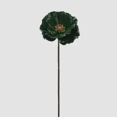 Ramo Natalizio Papavero Glossy Verde H70 Decorazione Elegante