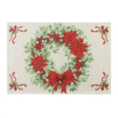 Tovaglietta Natalizia Bow 48x33 Verde Rosso