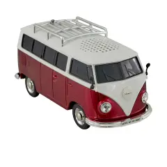 Speaker Bluetooth Minivan Vintage Rosso Con Radio FM