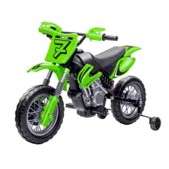 Moto Cross Elettrica per Bambini 12V Verde