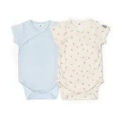 Body Maniche Corte Print Fish/Azzurro Mix - Taglia 18-24 Mesi- 2 Pezzi Rosa e Azzurro