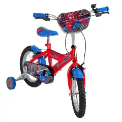 Bicicletta Bambino 14" Spiderman Con Rotelle
