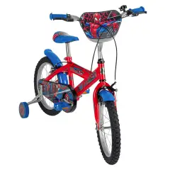 Bicicletta Bambino 16" Spiderman Con Rotelle