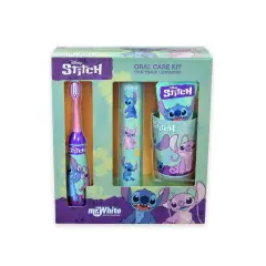Stitch Set Regalo Spazzolino, Dentrificio, Bicchiere e Base Luminosa Con Timer