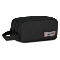 Astuccio Bustina 3 Zip Seven Freethink Jet Black Unisex