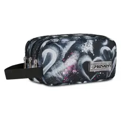 Astuccio 3 Zip Seven Freethink Girl Jet Black