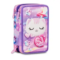 Astuccio 3 Zip SJ Gang Glowcat 3D Completo 45 Pezzi