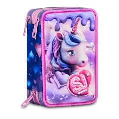 Astuccio 3 Zip SJ Gang Pixie Unicorn 3D 45 Pezzi