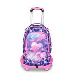 Sj Gang Fluffy Pink Girl Zaino 34 Litri con Trolley Jack-8wd