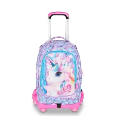 Sj Gang Glow Led Unicorn Girl Zaino 34 Litri con Trolley Jack-8wd
