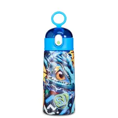 Sj Gang Borraccia con Cannuccia 460 ml Inox 304 Animali Variante 507