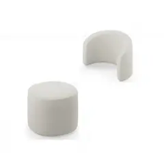 Erbesi Forever set Pouf + Schienale Bianco
