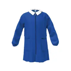 Grembiule Bambino Scuola Zip Senza Ricamo Blu 12 Anni