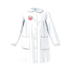 Grembiule Bambina Scuola Fiore Bianco 12 Anni
