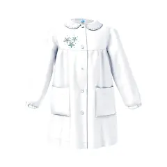 Grembiule Bambina Scuola Stelle Marine Bianco 12 Anni