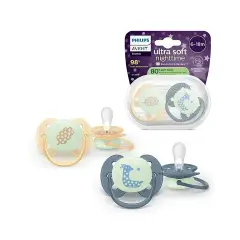 Ciuccio Philips Avent Ultra Soft Night 6-18M Foglia/Cerbiatto