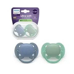 Ciuccio Philips Avent Ultra Soft 6-18M Verde/Blu Pastello