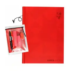 Tinta Unita Plain Diario 12 Mesi Con Cover E Accessori Rosso