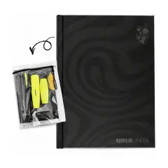Tinta Unita Plain Diario 12 Mesi Con Cover E Accessori Nero