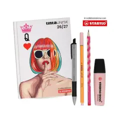 Tinta Unita Stabilo Diario 12 Mesi Con Bustina Accessori Queen