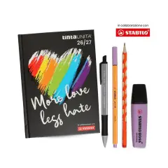 Tinta Unita Stabilo Diario 12 Mesi Con Bustina Accessori More Love